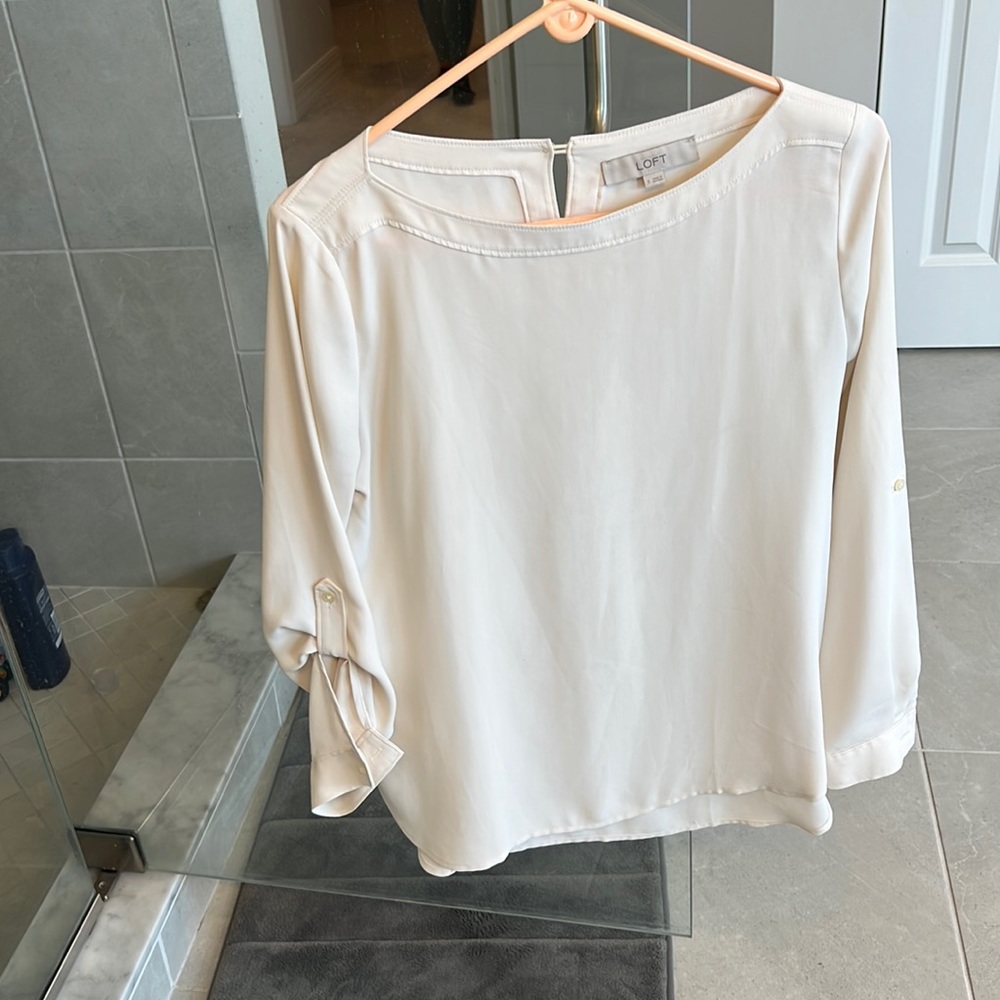 Loft dress shirt rolled sleeves